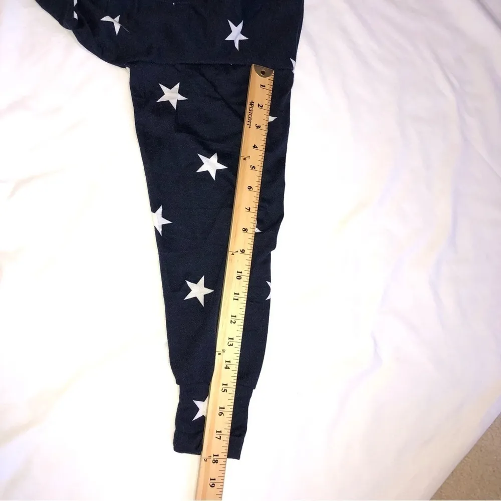 Olivia Rae Blue Stars Boxy Cropped Top Size Medium NEW - Image 7