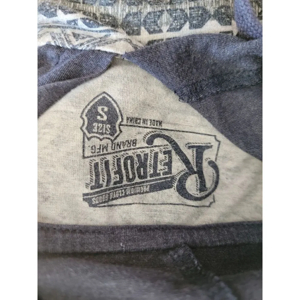 Retrofit Brand Mfg. Hooded long sleeve shirt. Blue - Image 6