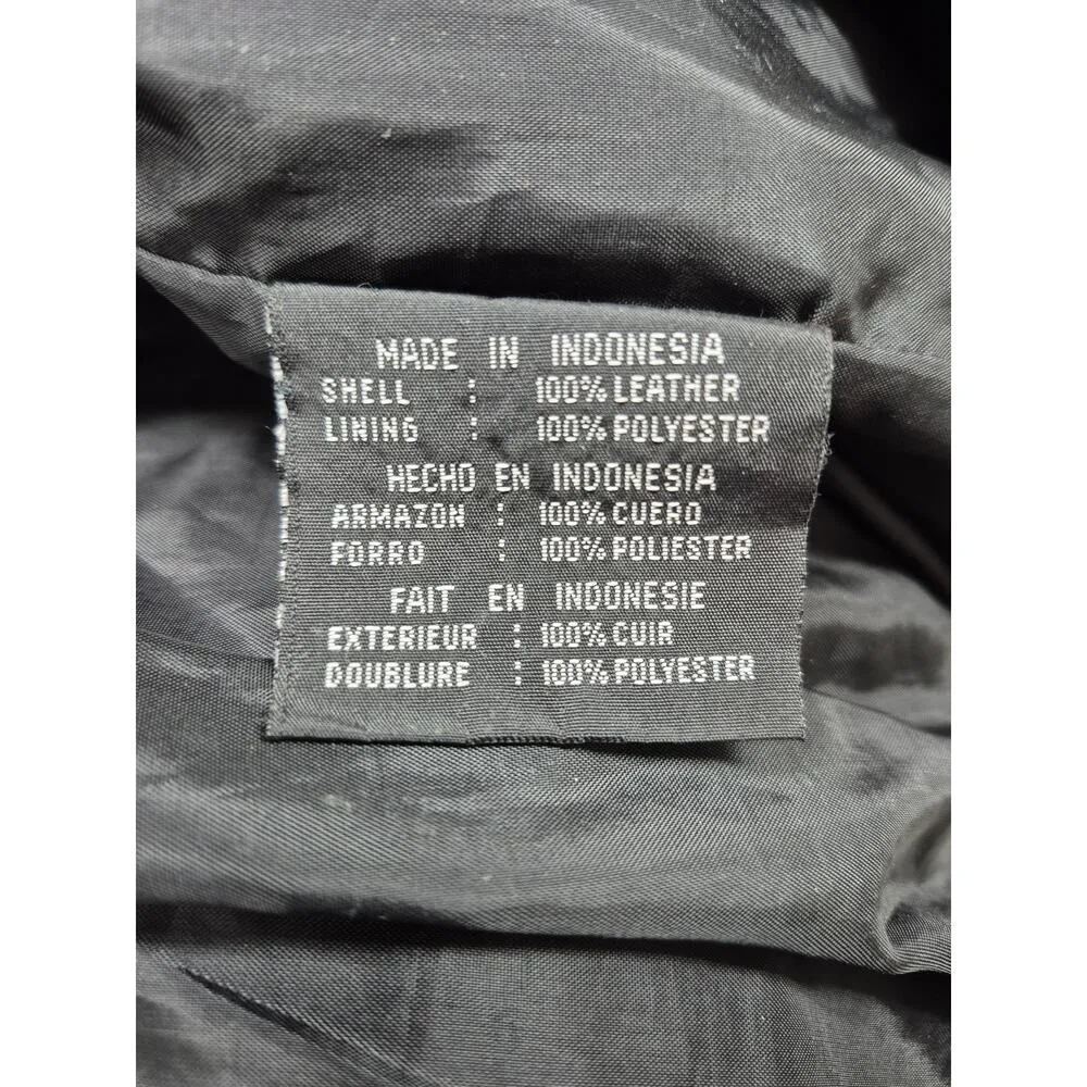 VTG JLC New York Black Leather Coat Fully Lined Belted womens Sz L Size L - Image 5