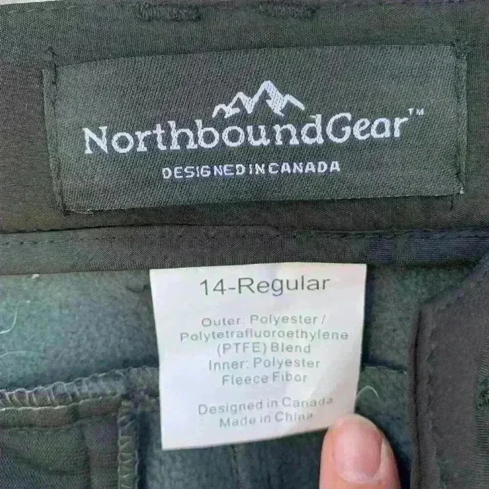 Northbound Gear Water Resistant Adventure Pant sz 14 hiking outdoor skiing Black - Image 7