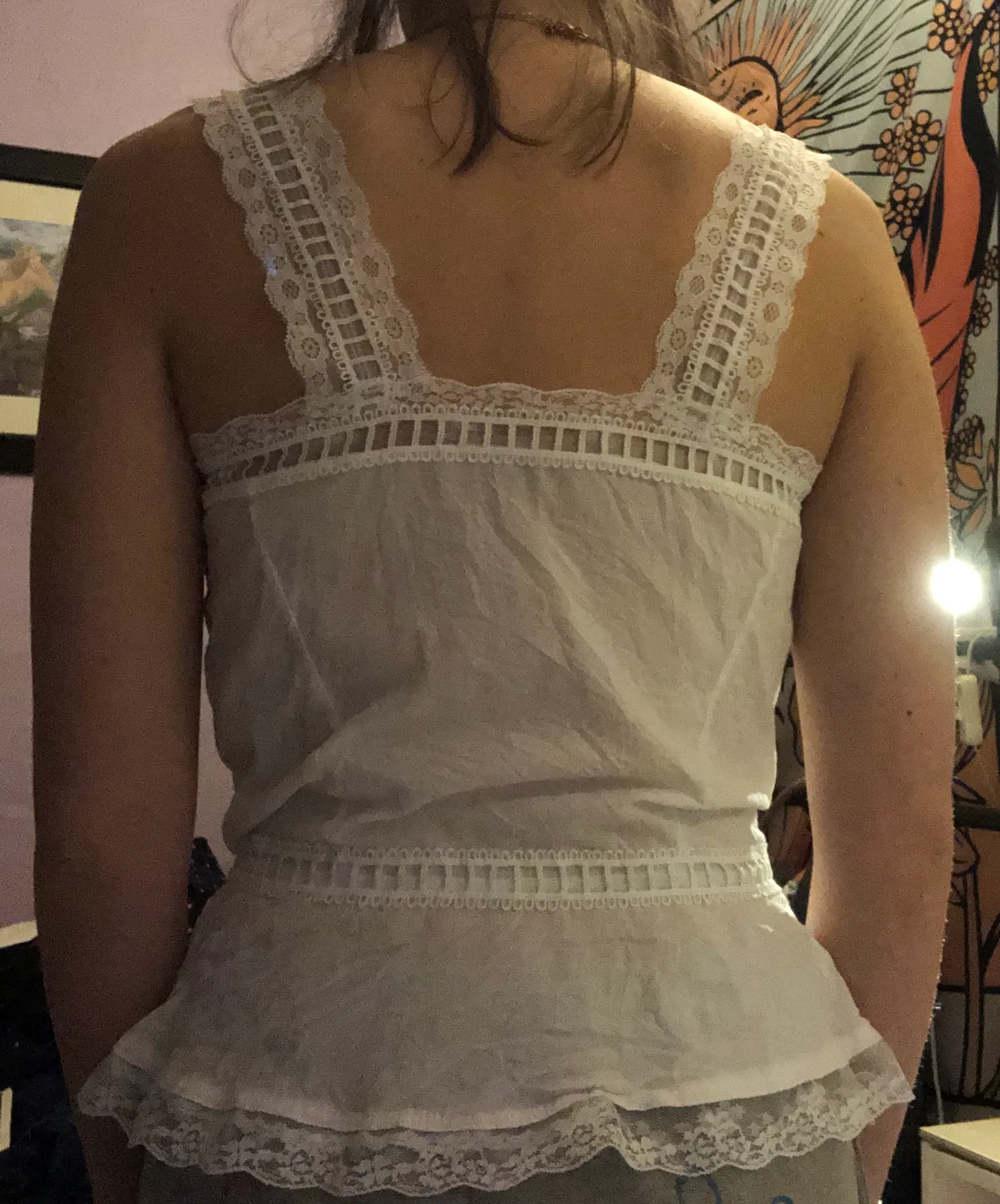 White Tank Top Lace - Image 2