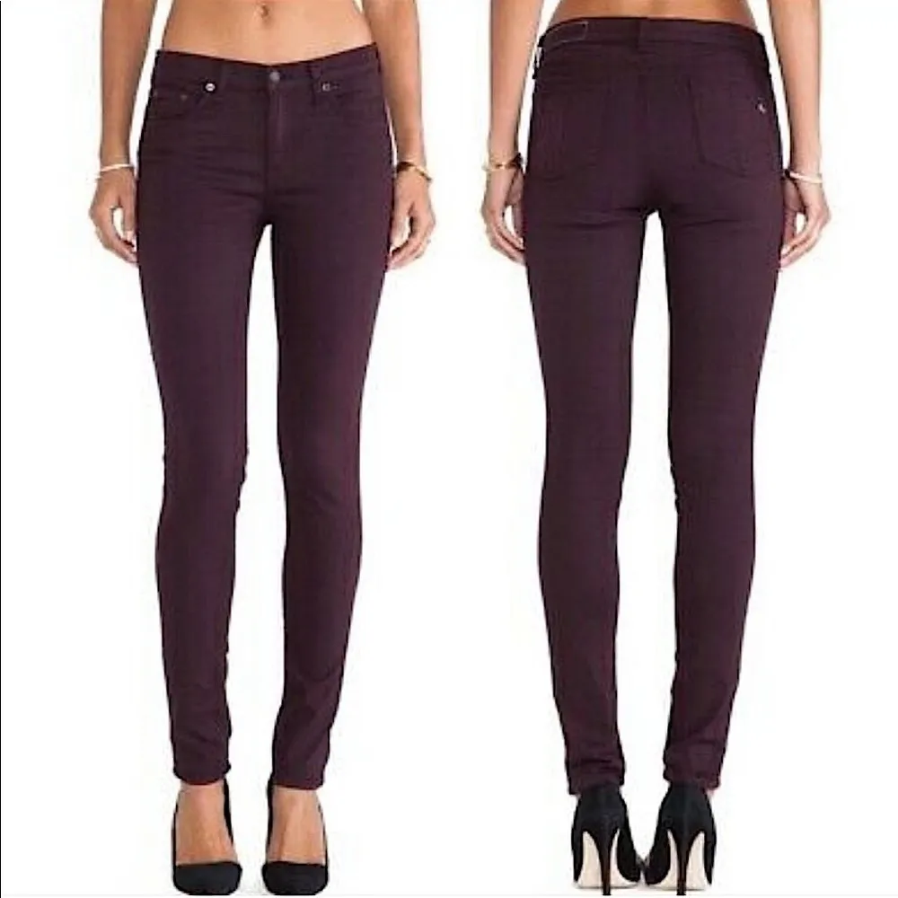 Rag & Bone Purple Plum Skinny Stretch Jean Pants Size 24 - Image 3