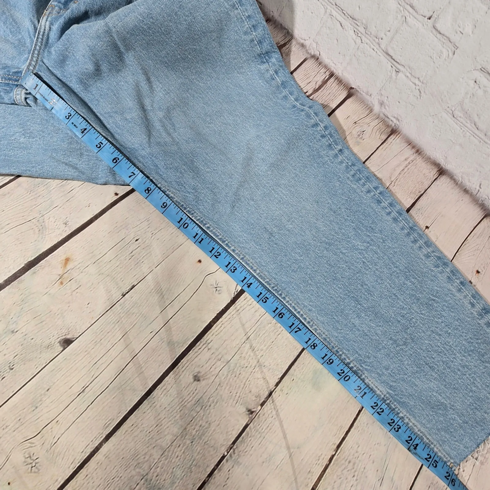 Topshop Straight Leg Jeans W29 L32 Light Wash Denim Made‎ in Turkey - Image 12