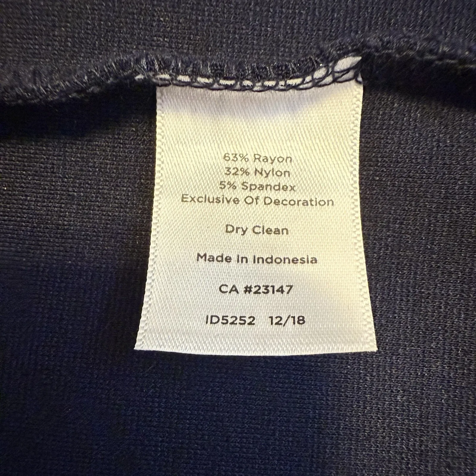 Talbots Navy Blue Scallop Eyelet Trim‎ Fitted Knee Length Short Sleeve Dress 6 # - Image 10