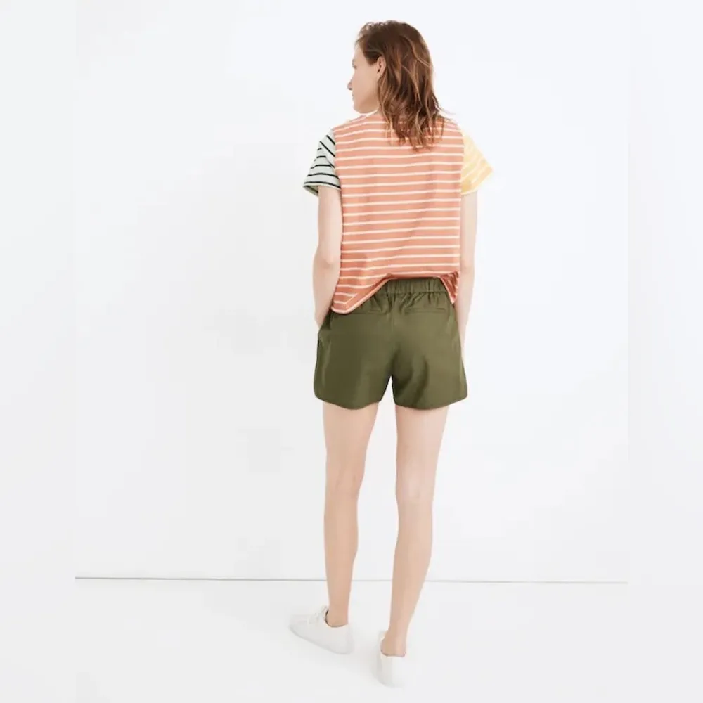 Madewell Pull-On Shorts Desert‎ Olive Green Cotton Blend NEW Size S - Image 11