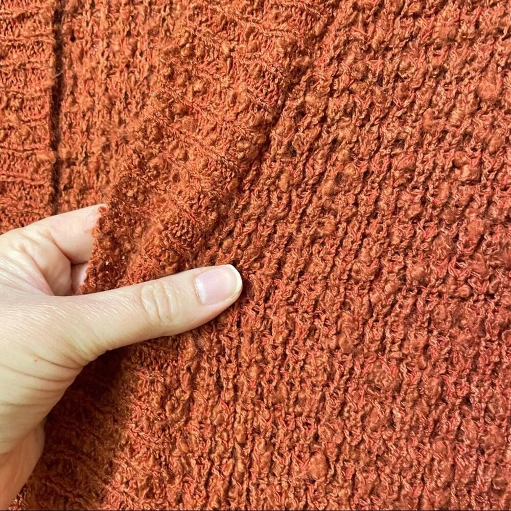 Ecote Urban Outfitters Orange Chunky Knit Open Front Cardigan Sweater Womens S - Image 7