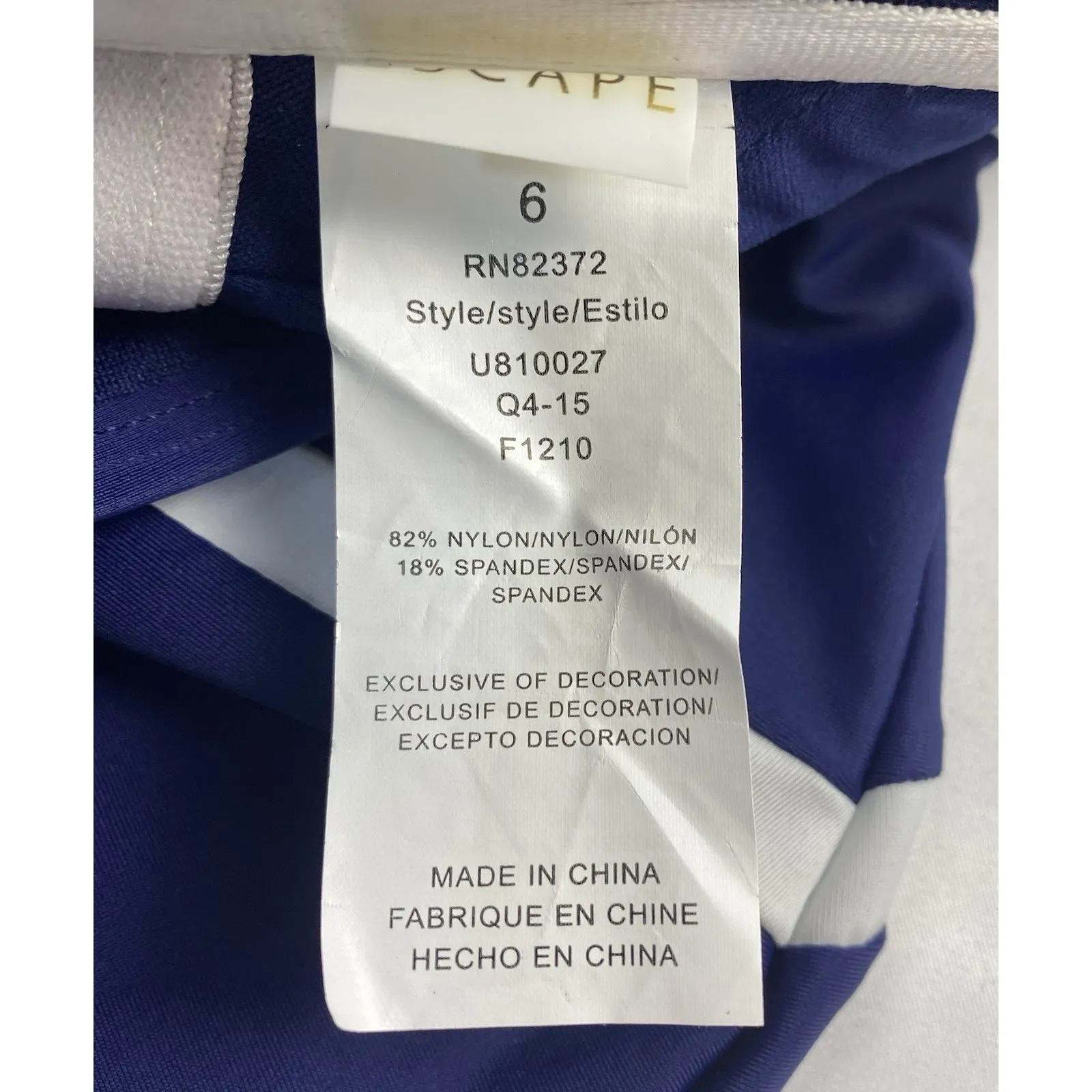 NWT Island Escape Swimsuit Tankini Top Size 6‎ Antigua Bandini Navy Resort Vacay Blue - Image 7