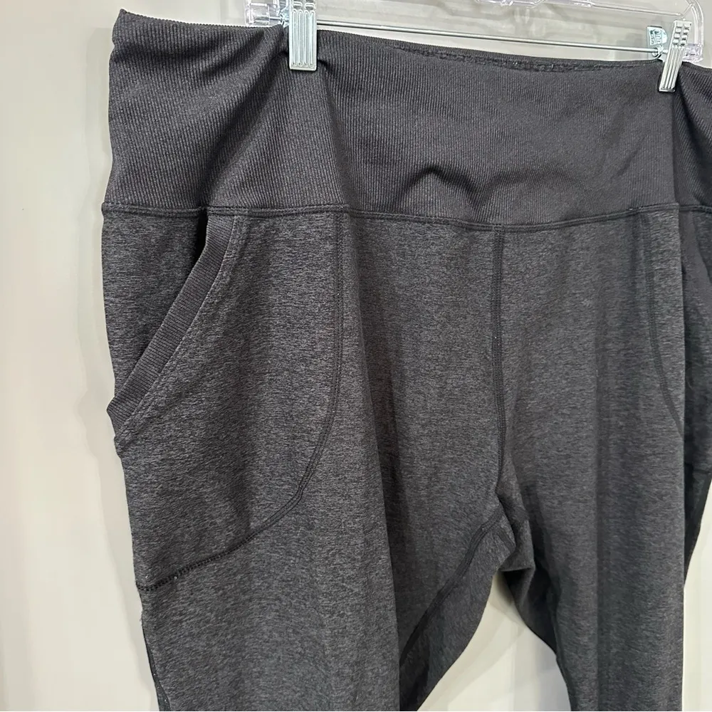 Zella Restore High Waist Soft Pocket Jogger Legginga Heather Grey Size 2X - Image 6