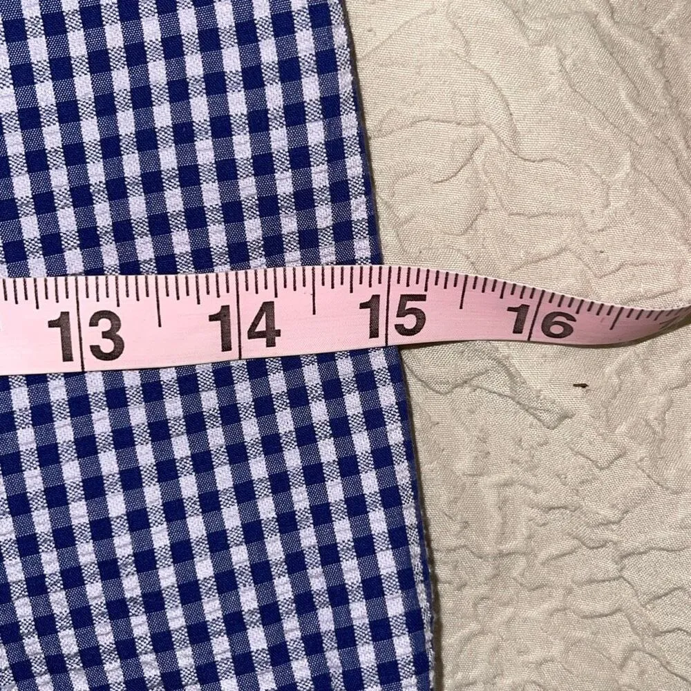 Rails Women's Maeve Dress Navy Lilac Gingham Organic Cotton Midi Dress Size Medi - Image 11