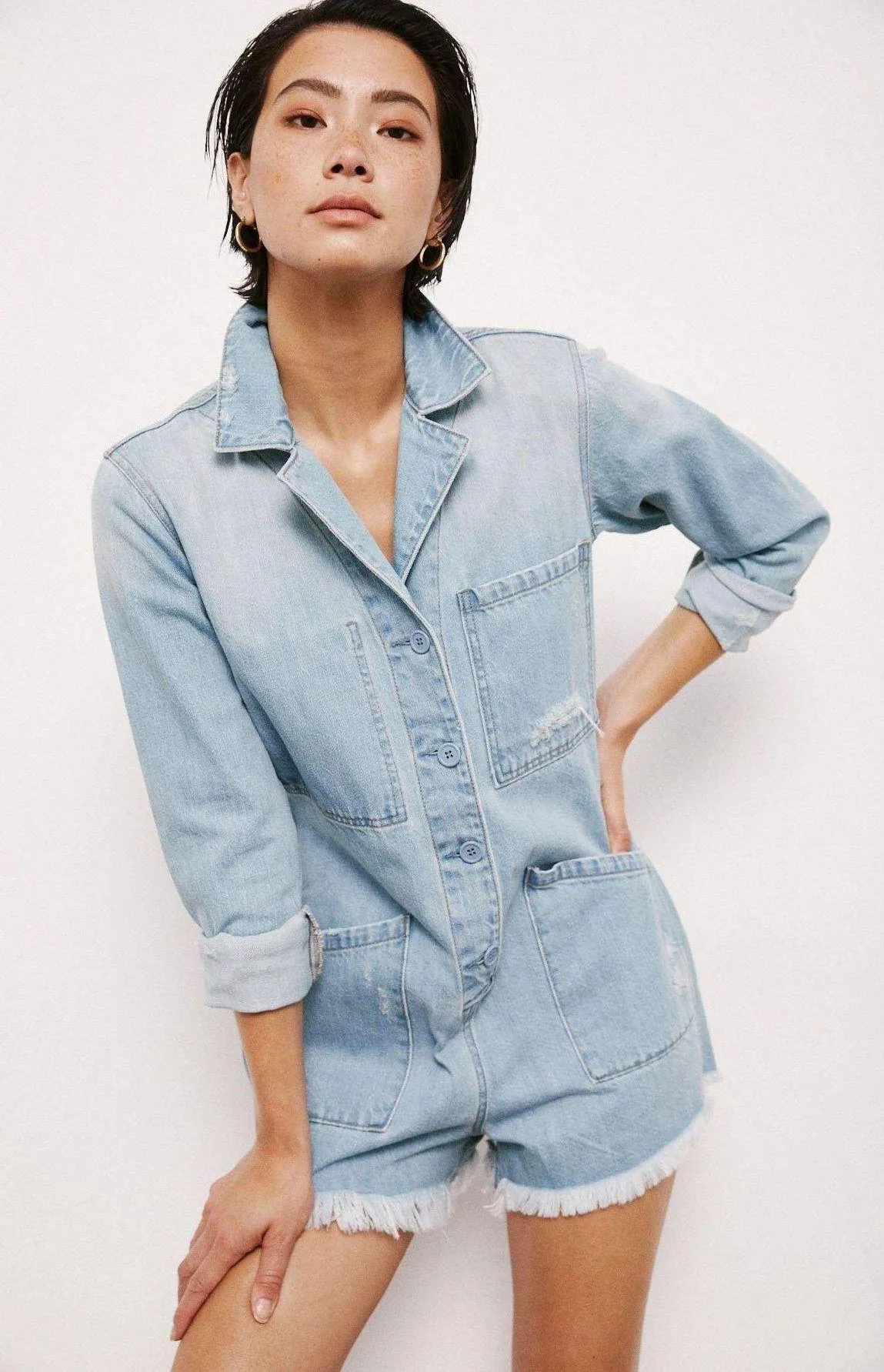 Freda Denim Romper - Image 2