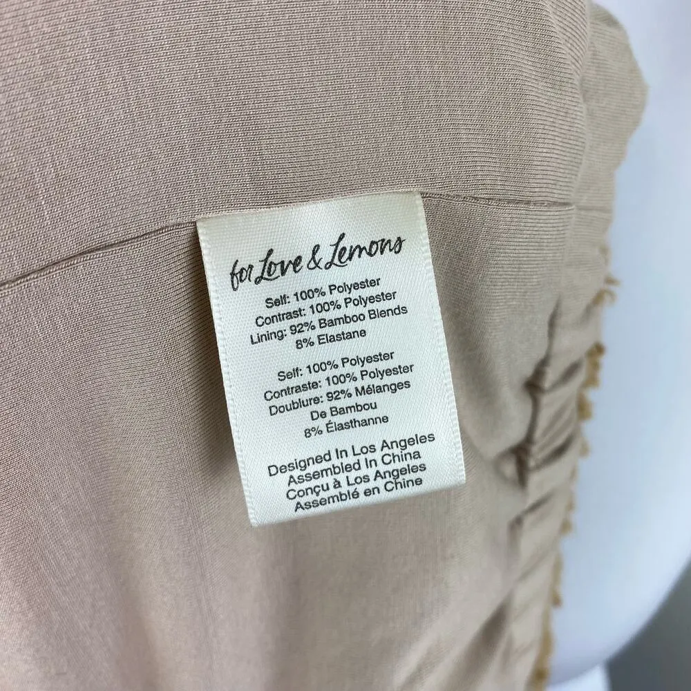 For Love & Lemons Pink Teddy Sherpa Vest Medium - Image 5