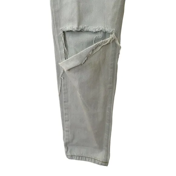 One Teaspoon High Waist Awesome Baggies Distressed Denim Blue Jeans‎ Women 27 - Image 5