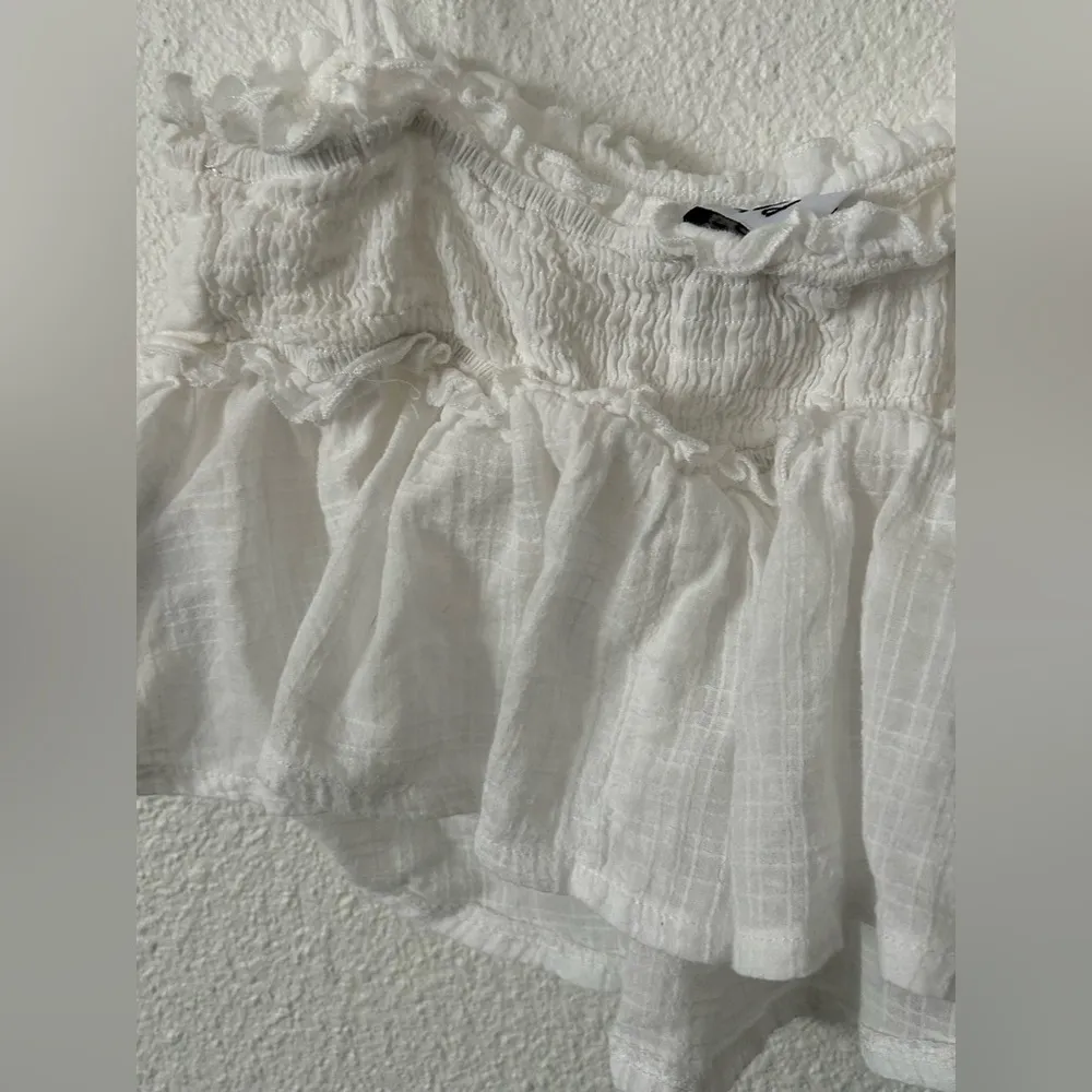 Princess Polly JAMILA TOP WHITE Sleeveless Crop Camisole with Ruffled Bustier 0 - Image 11