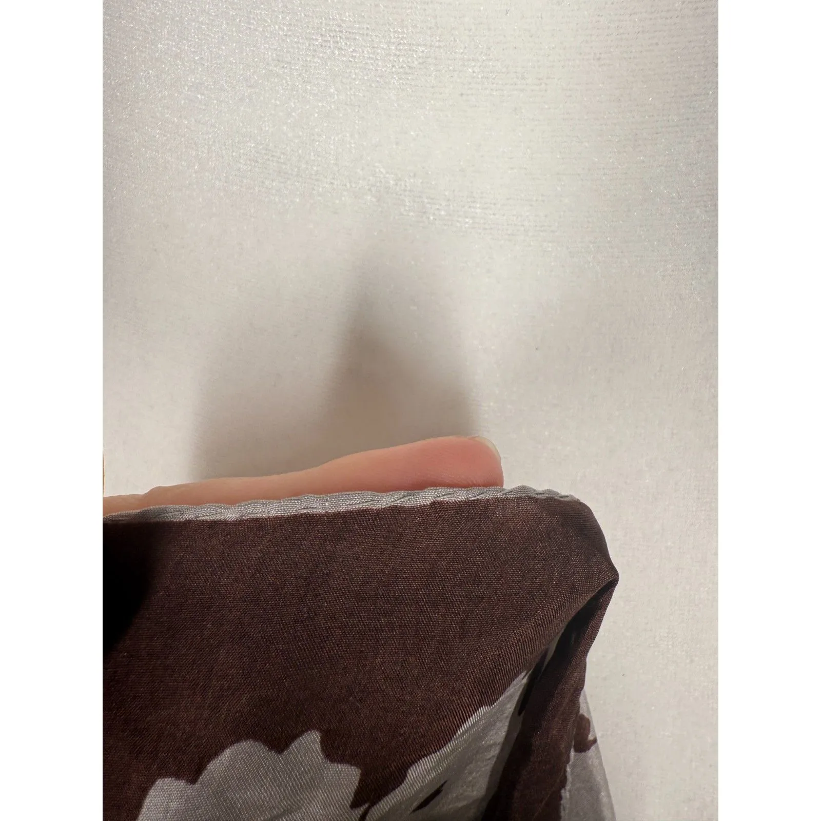 Vintage Echo Brown Square Scarf Womens One Size Bird and People Pattern - Image 3