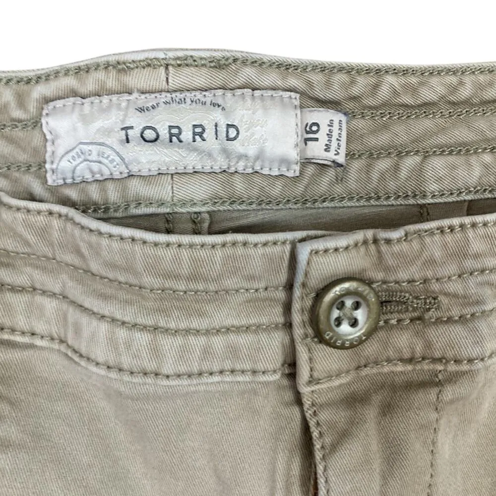 Torrid Rolled Cuffed Tan Shorts - Image 2