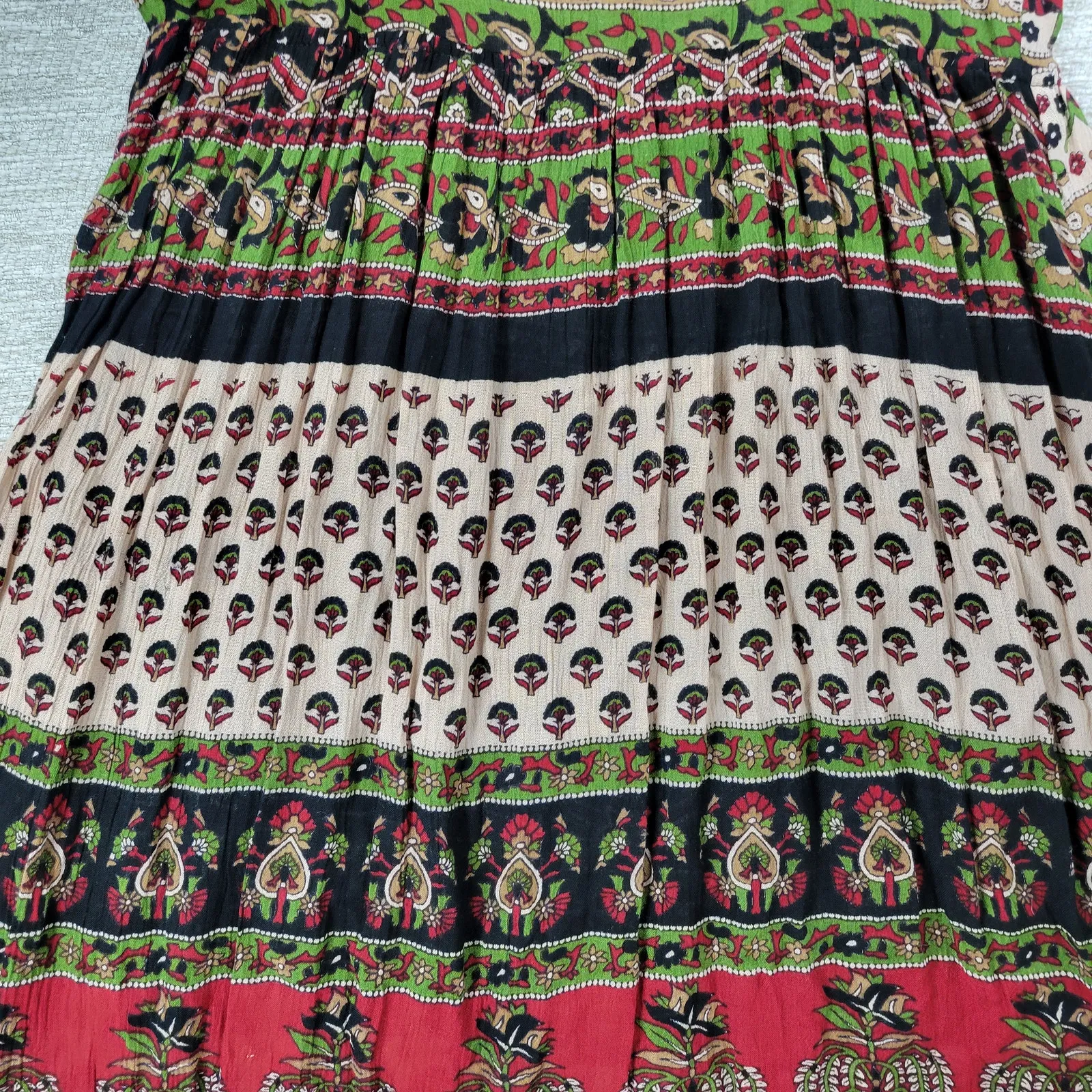 Jayli Dress Womens S Red Black‎ Elephant Paisley Open Back Festival Beach Boho Tan - Image 5