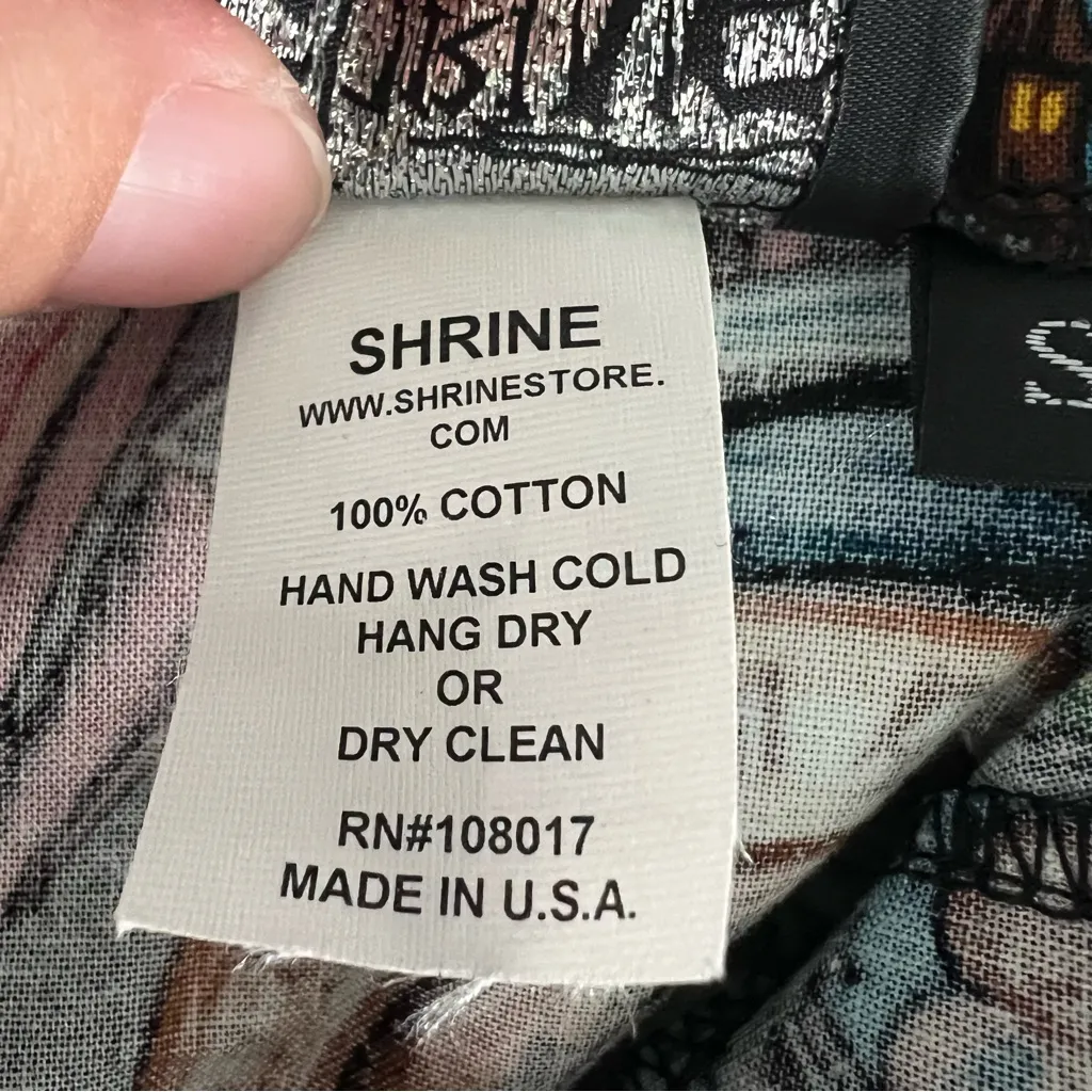 Shrine Of Hollywood Vintage Cocktail Dress Classic Monster Print - Image 4