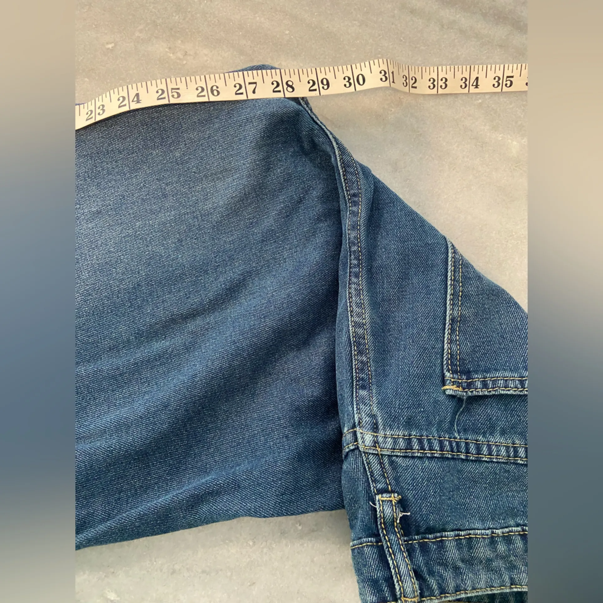 Dazy Size 8 High Waist Wide Leg Zip Up Cotton Blend Medium Wash Denim Jeans Blue - Image 6