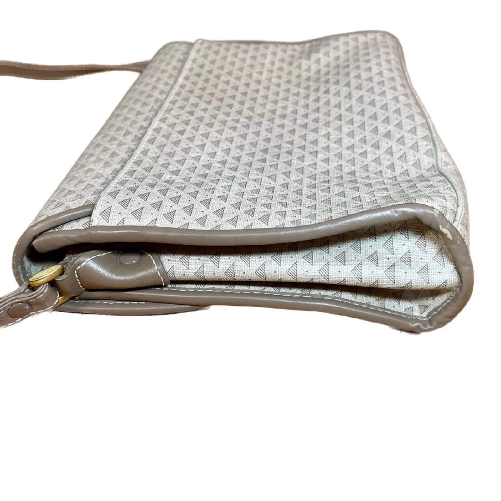 Liz Claiborne | Vintage 80s Logo and Leather Trim Crossbody Purse - Image 6