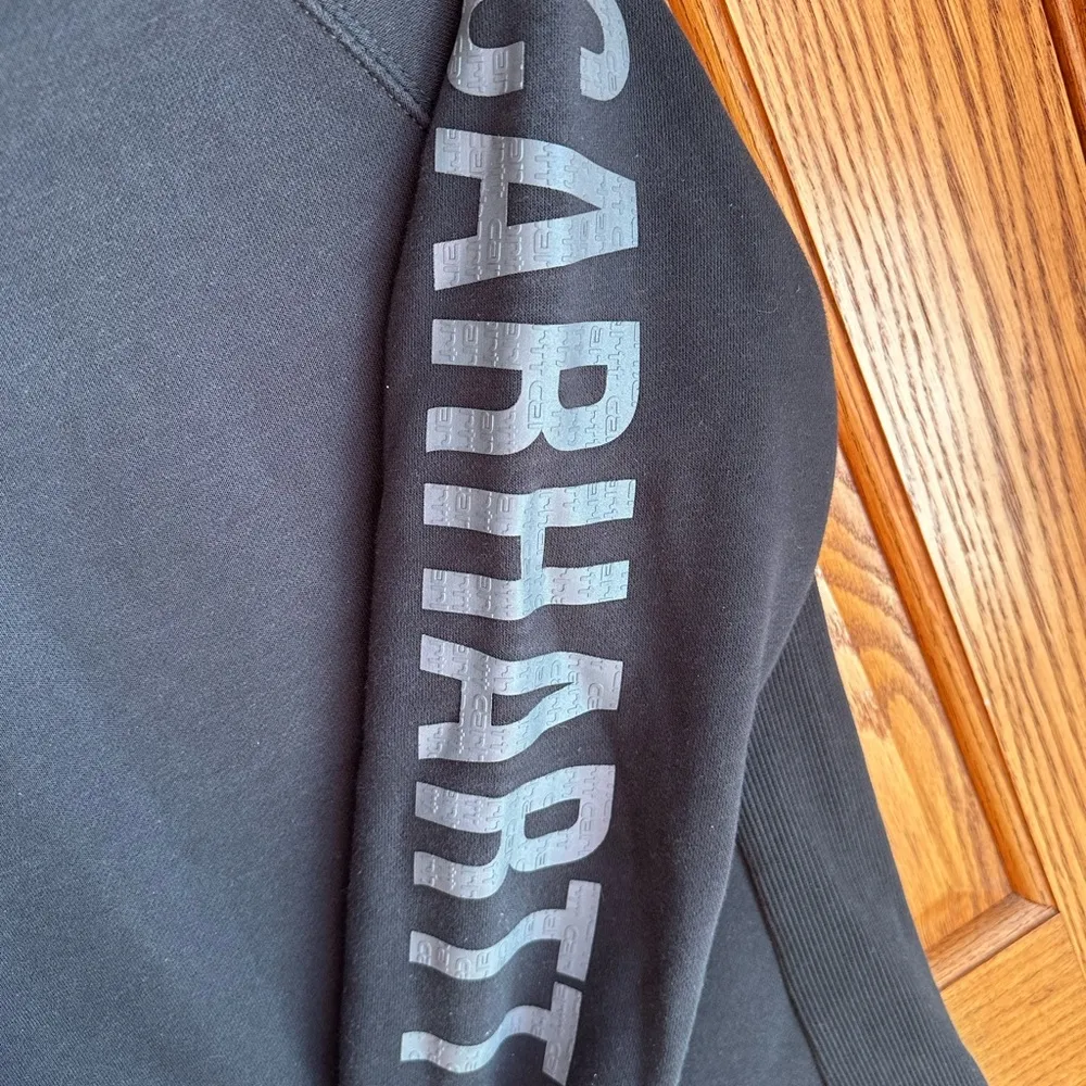 Carhartt Clarksburg Crewneck Pullover Sweatshirt size XS Black Gray - Image 5