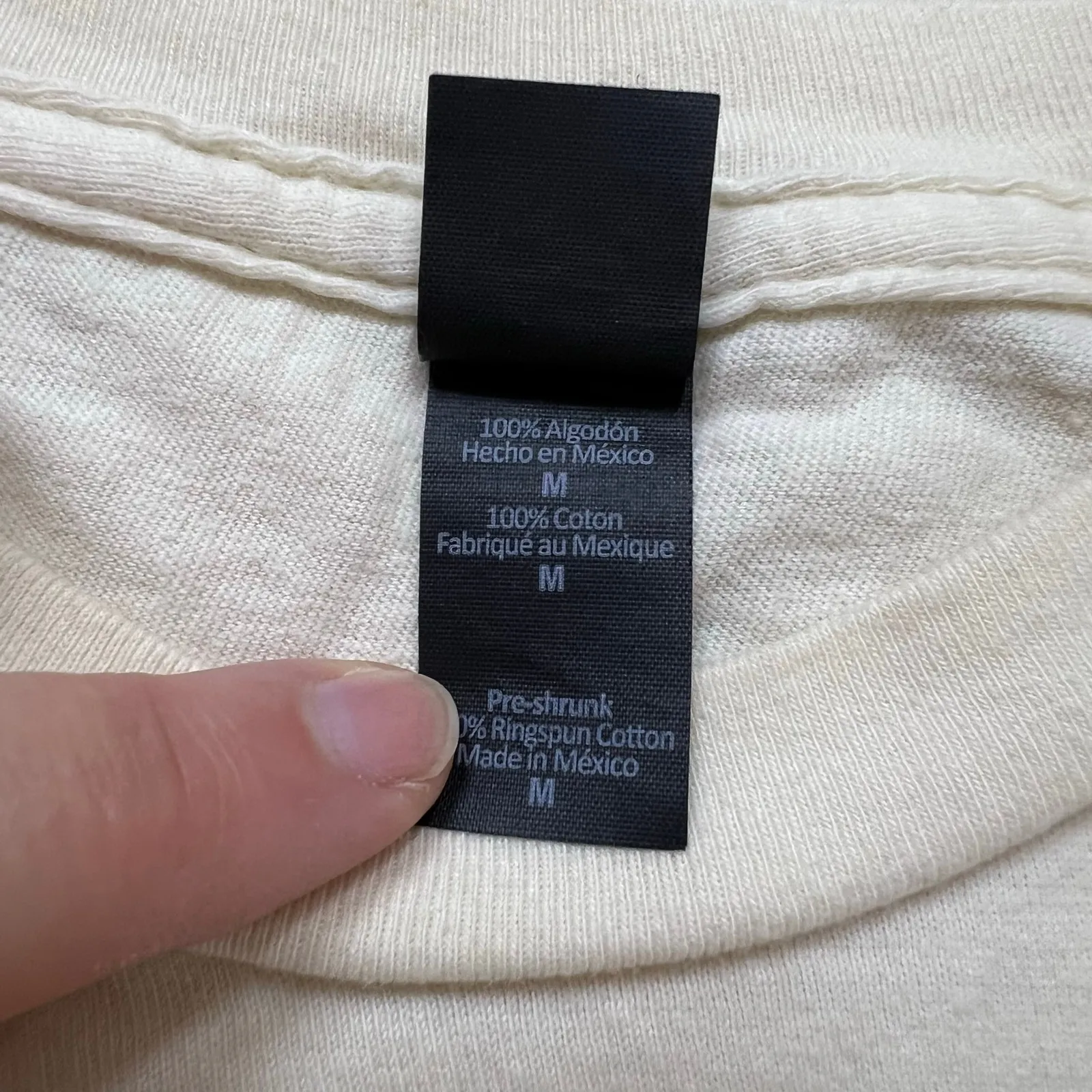 North Central University Womens T Shirt Top Go North Short Sleeve Beige Blue Med - Image 8