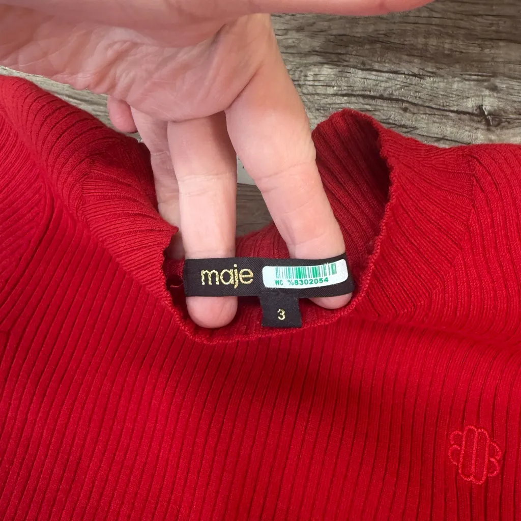 Maje  Sweater with silver eyelets‎ size 3 - L - Image 4