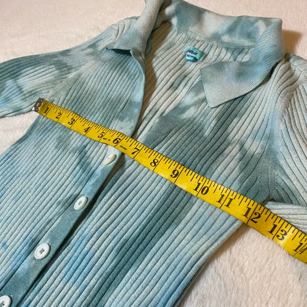 Aerie Teal Tie Dye Crop Top XS VGUC - Image 2