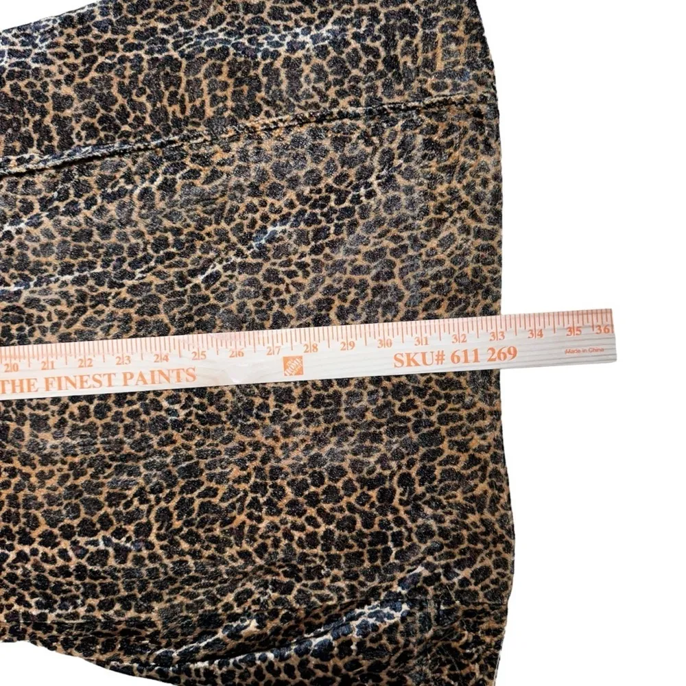 J. Crew Velvet Drapey Wrap Dress Leopard Long Sleeve Size Petite 4 K0145 Career - Image 13