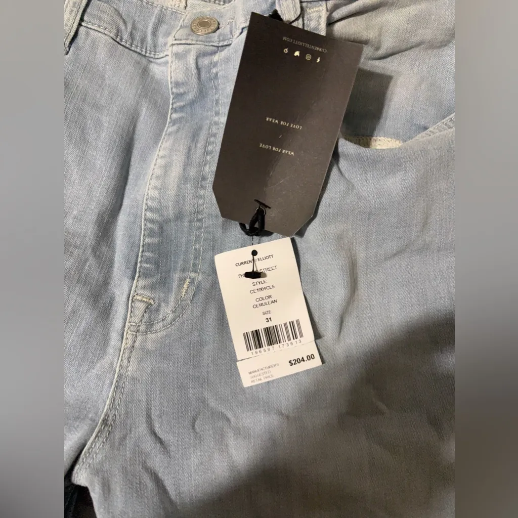 Current/Elliott Light Blue Flare Jeans - Image 8