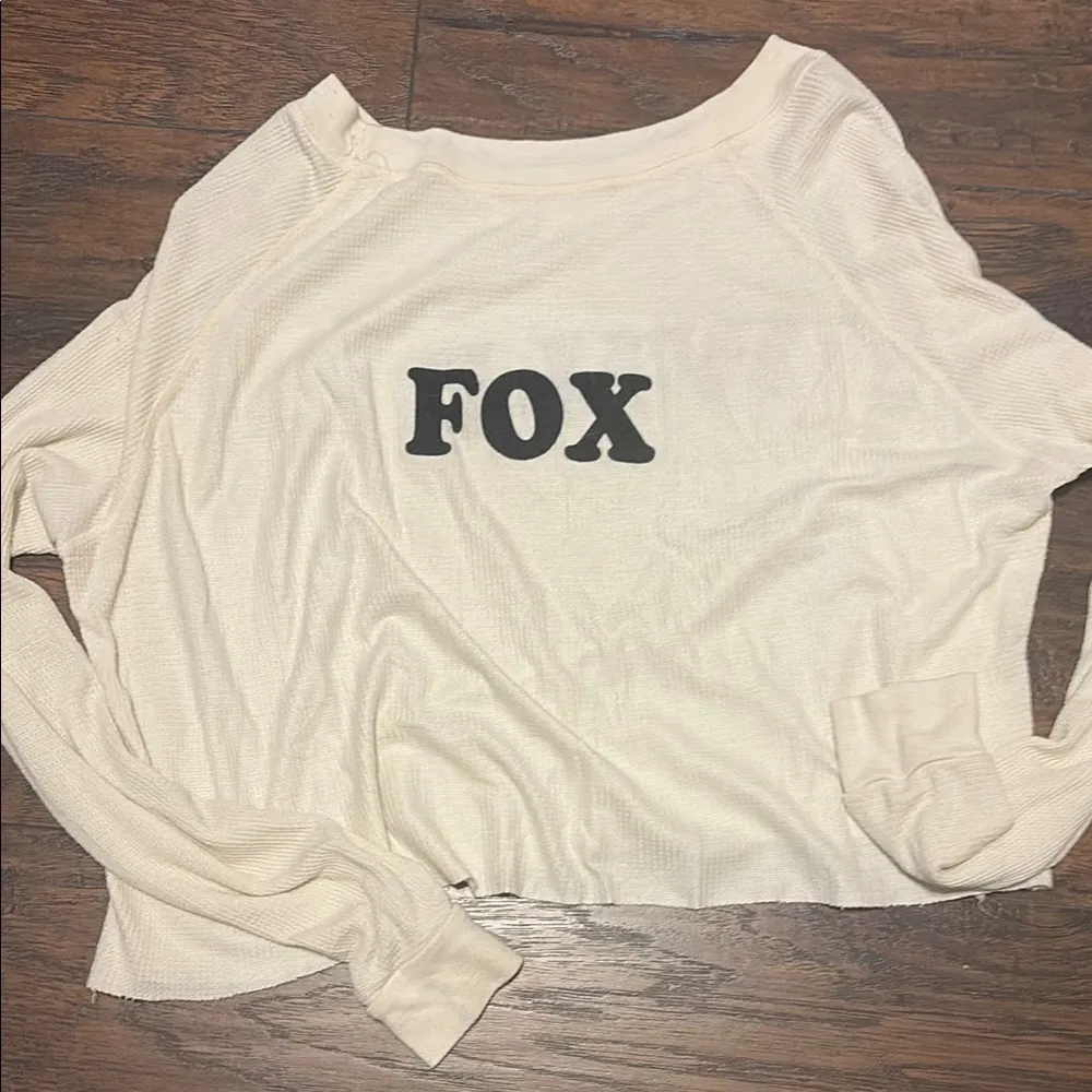 Wildfox Cream waffle Crop long sleeved tee - only - Image 5