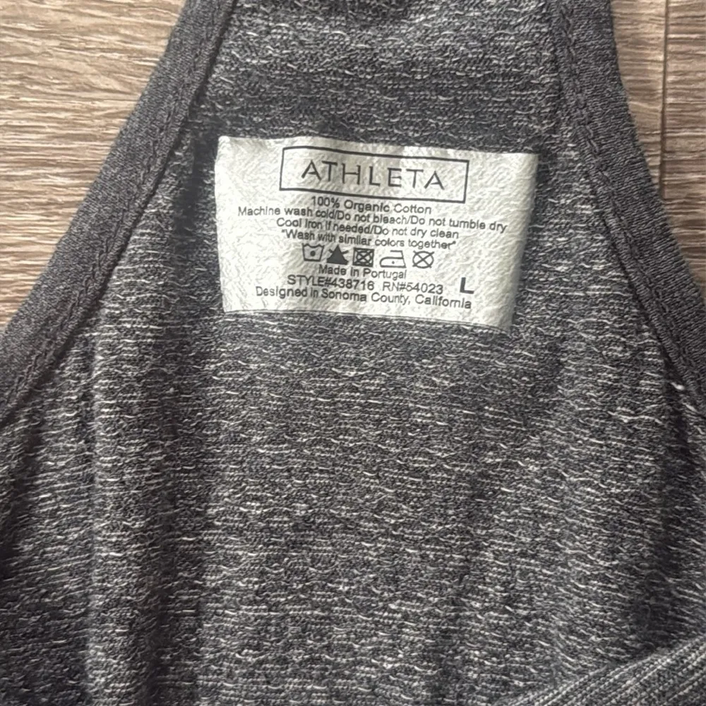 Athleta Gray Sheath Tank Mini Dress Large Stretchy Activewear - Image 3