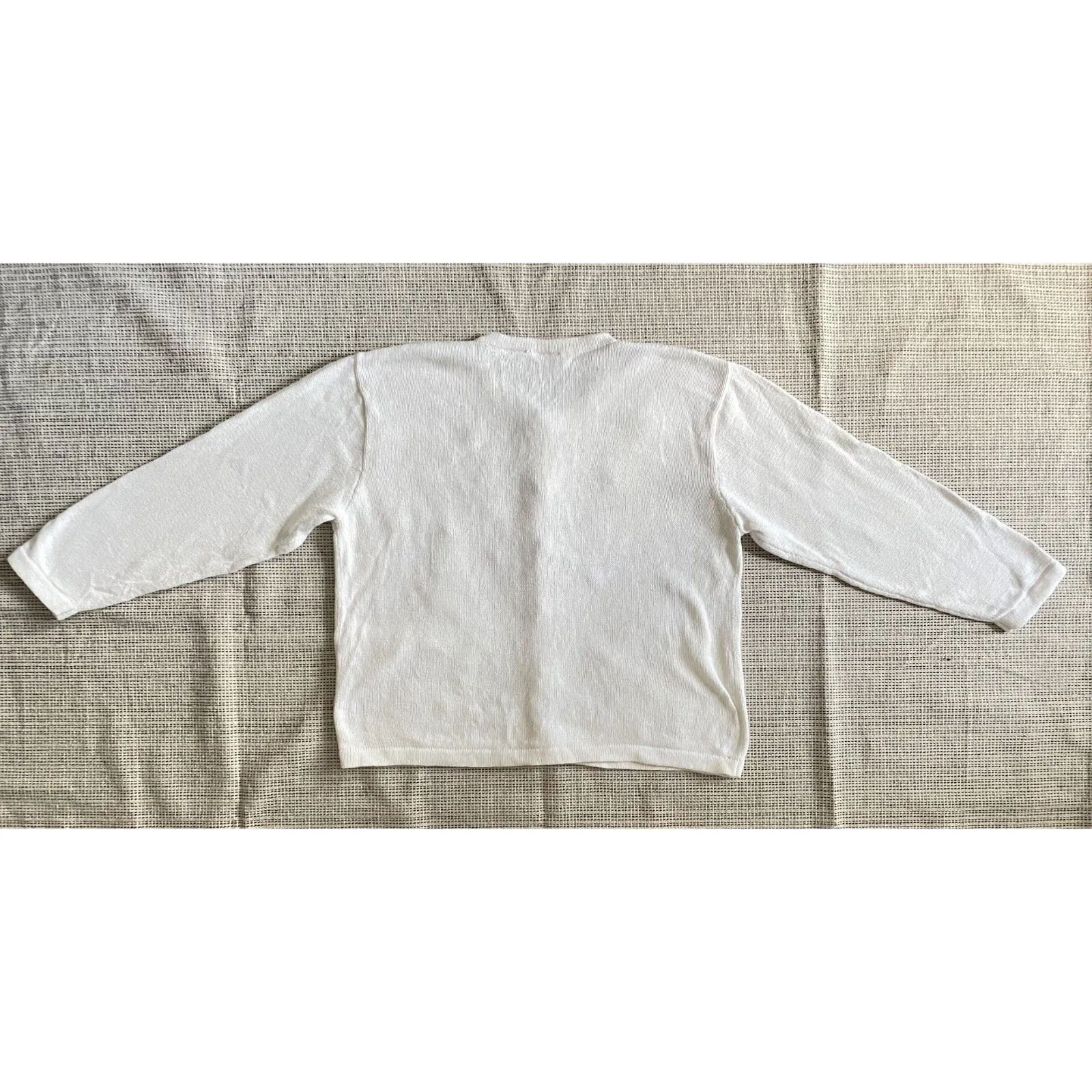 Vtg Bobbie Brooks Teddy Bear 3X Christmas Cardigan Cream Holiday Sweater Gifts Red - Image 2