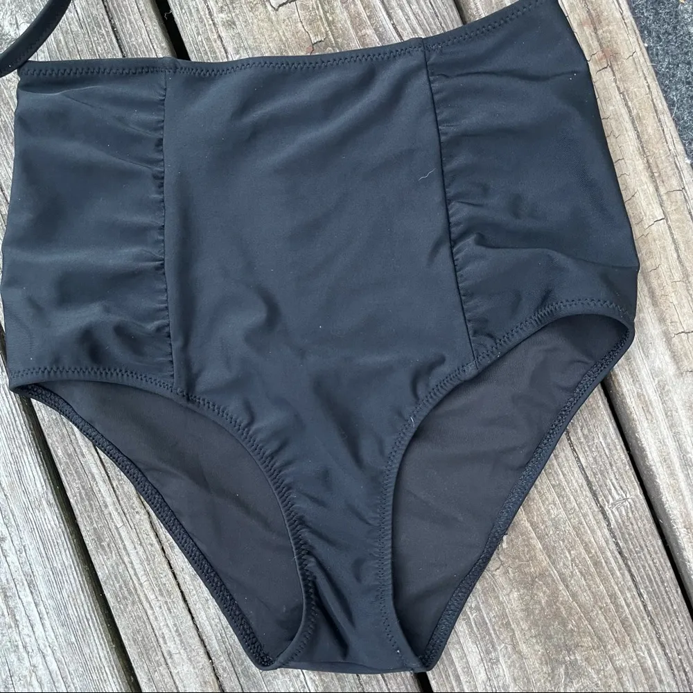 Aerie High Waisted Brief Bikini Bottoms Rouched Side - Image 3