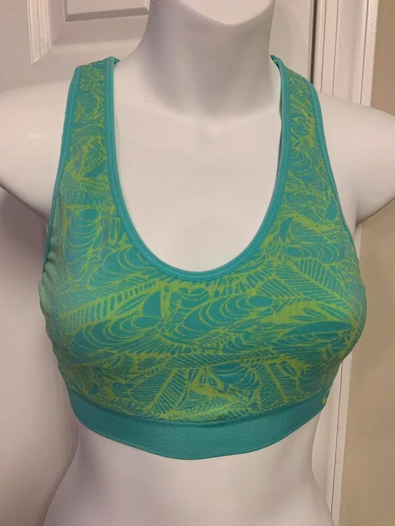 Seamless Floral Geometric Sports Bra - Image 3