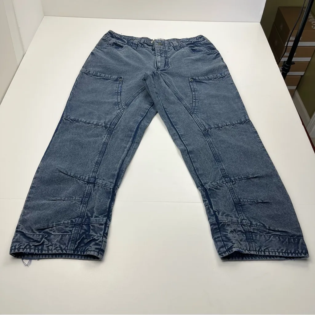 We The Free People Supersonic Slim Cropped Pants Utility Womens Blue Size 8 NEW‎ - Image 3