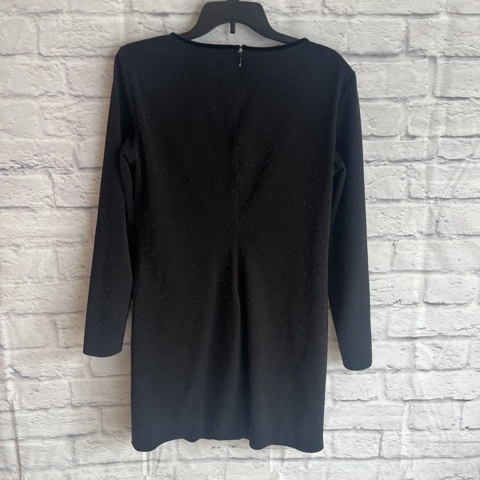 Emporio Armani Women’s Black Twist Front Metallic Special Occasion Mini Dress - Image 8