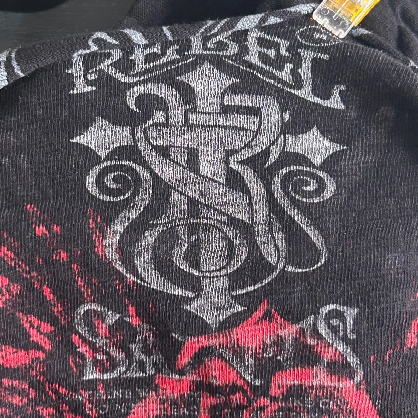 Rebel Saints by Affliction Y2k Gothic Shirt Black Medium - Image 5