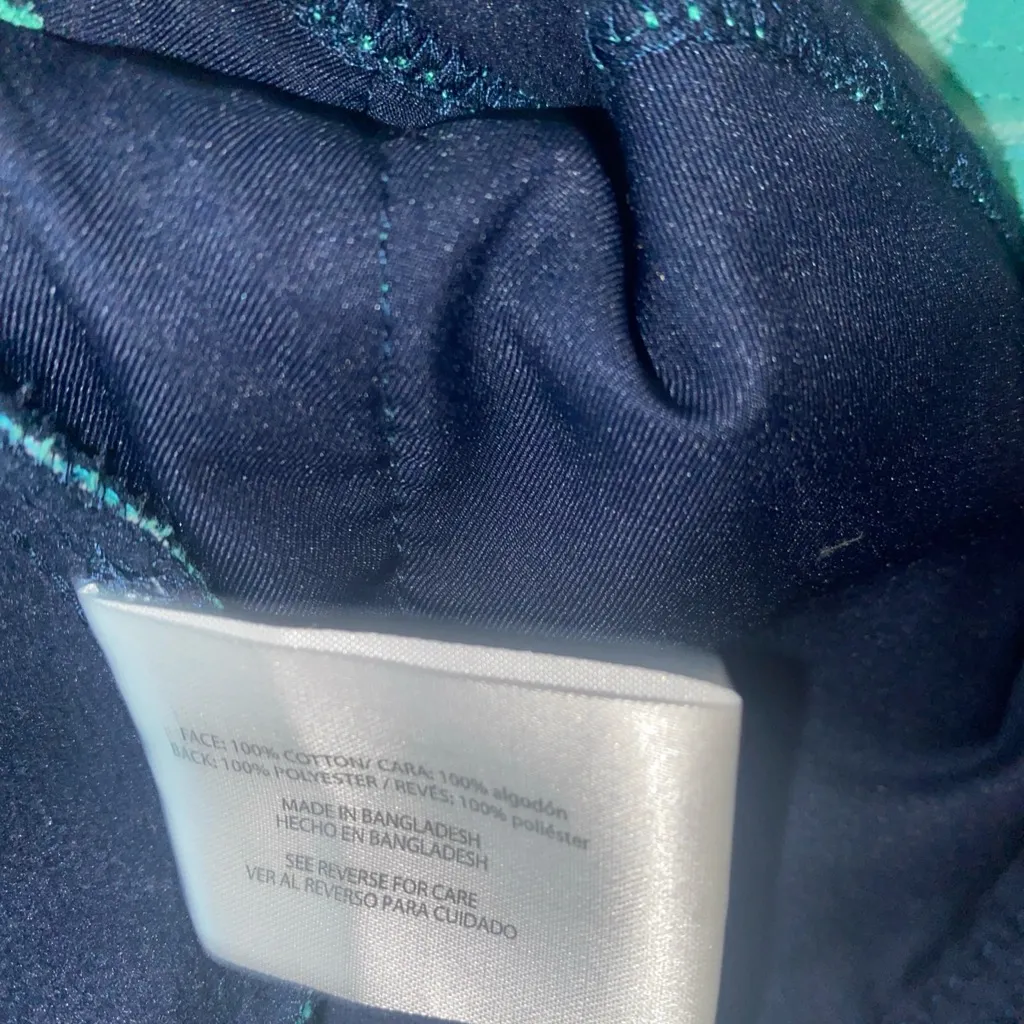 Orvis Women’s 100% Cotton, Fleece Lined Plaid Shacket Jacket Green and Navy Blue - Image 15