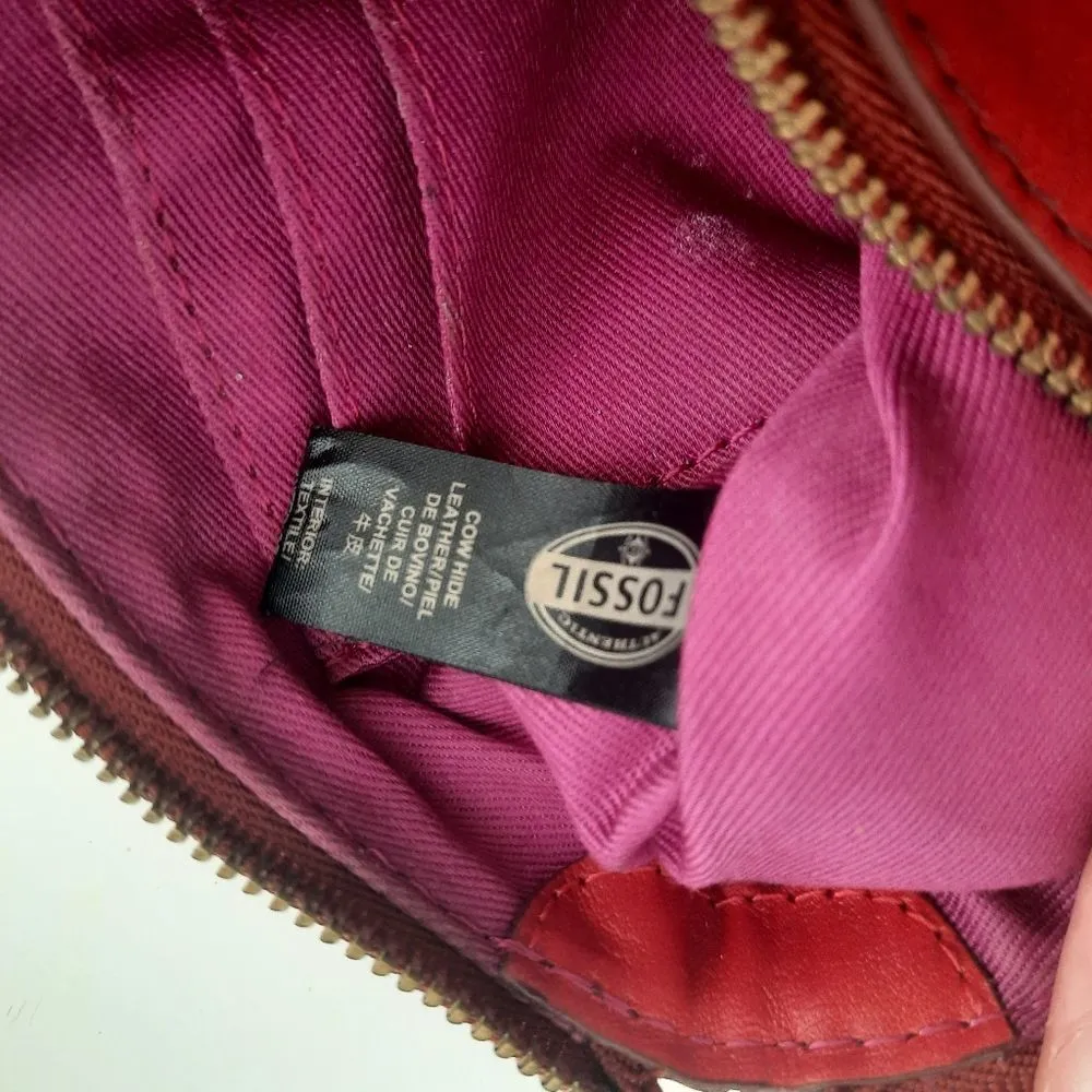 Leather Flat Wallet Red - Image 4