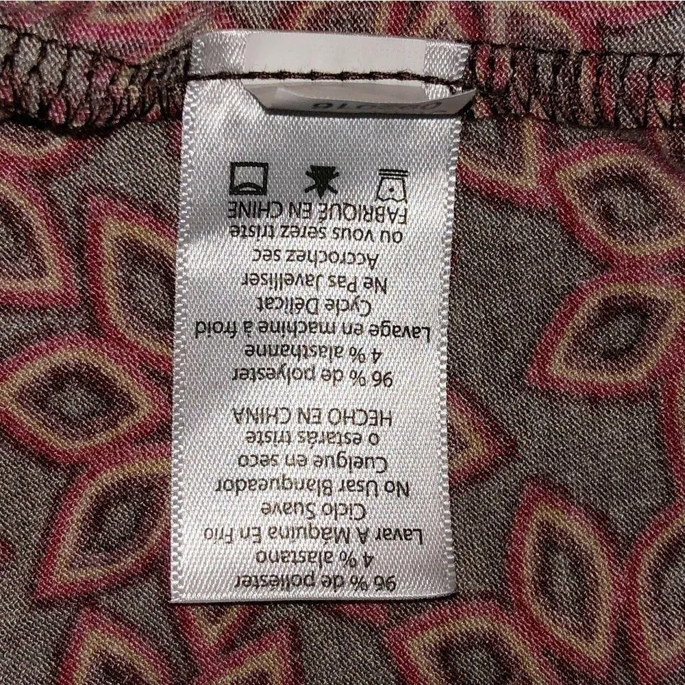 Lularoe Brown with Orange and Burgandy Floral Irma SIze XL - Image 8