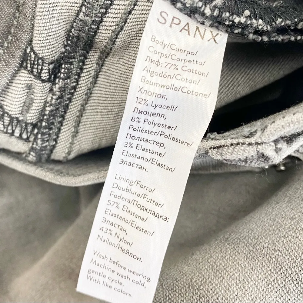 SPANX Vintage Distressed Ankle Skinny Jeans: Vintage Grey - Image 14