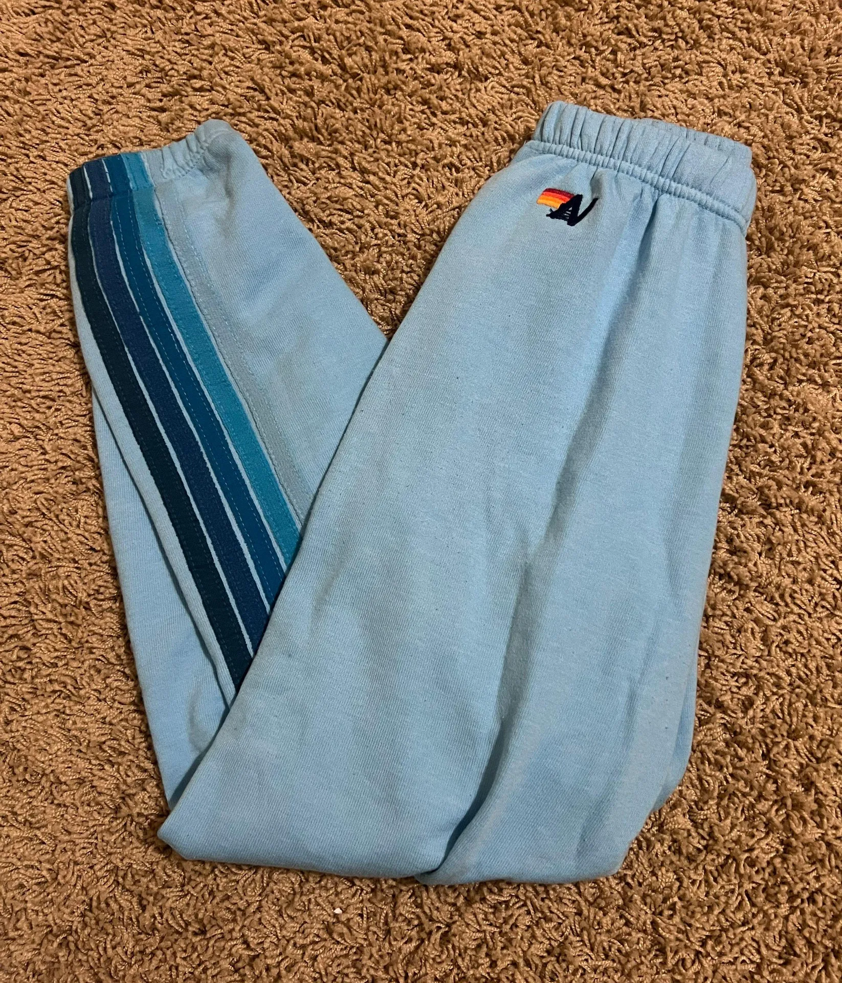 Aviator Nation Blue Striped Sweatpants - Image 2