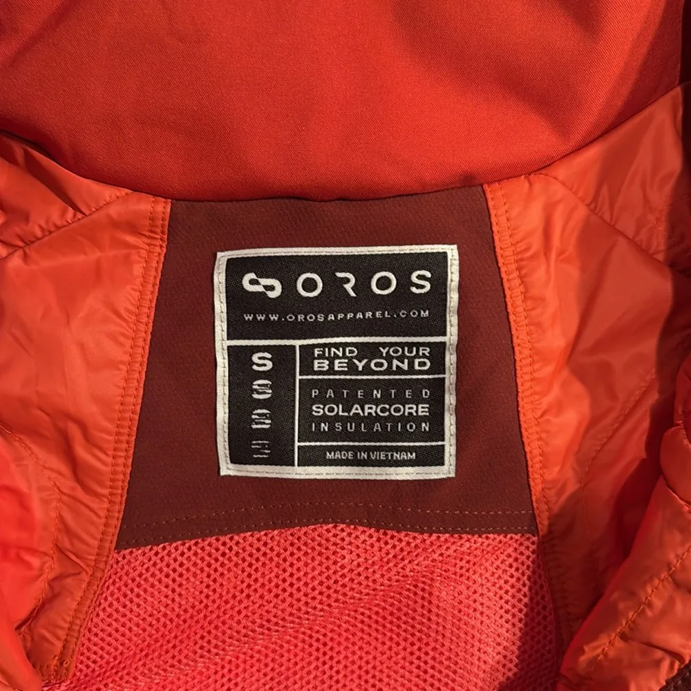 Oros Apparel Jacket Womens Small Red Brown Hooded Gambit Jacket Lightweight - Image 10