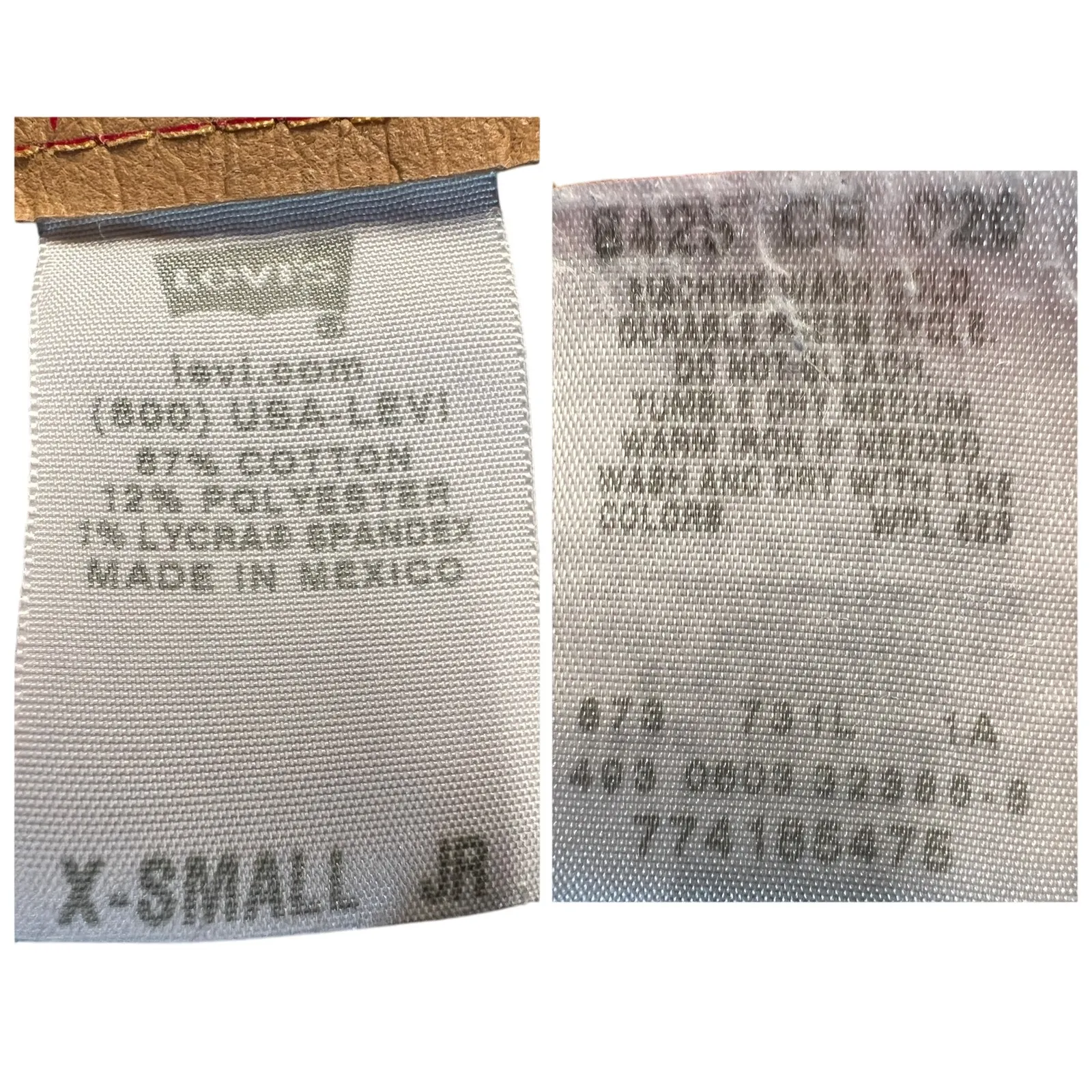 Levi's Y2K Trucker Jean Jacket Juniors XS Fitted Faded Stretch Denim Western VTG - Image 4