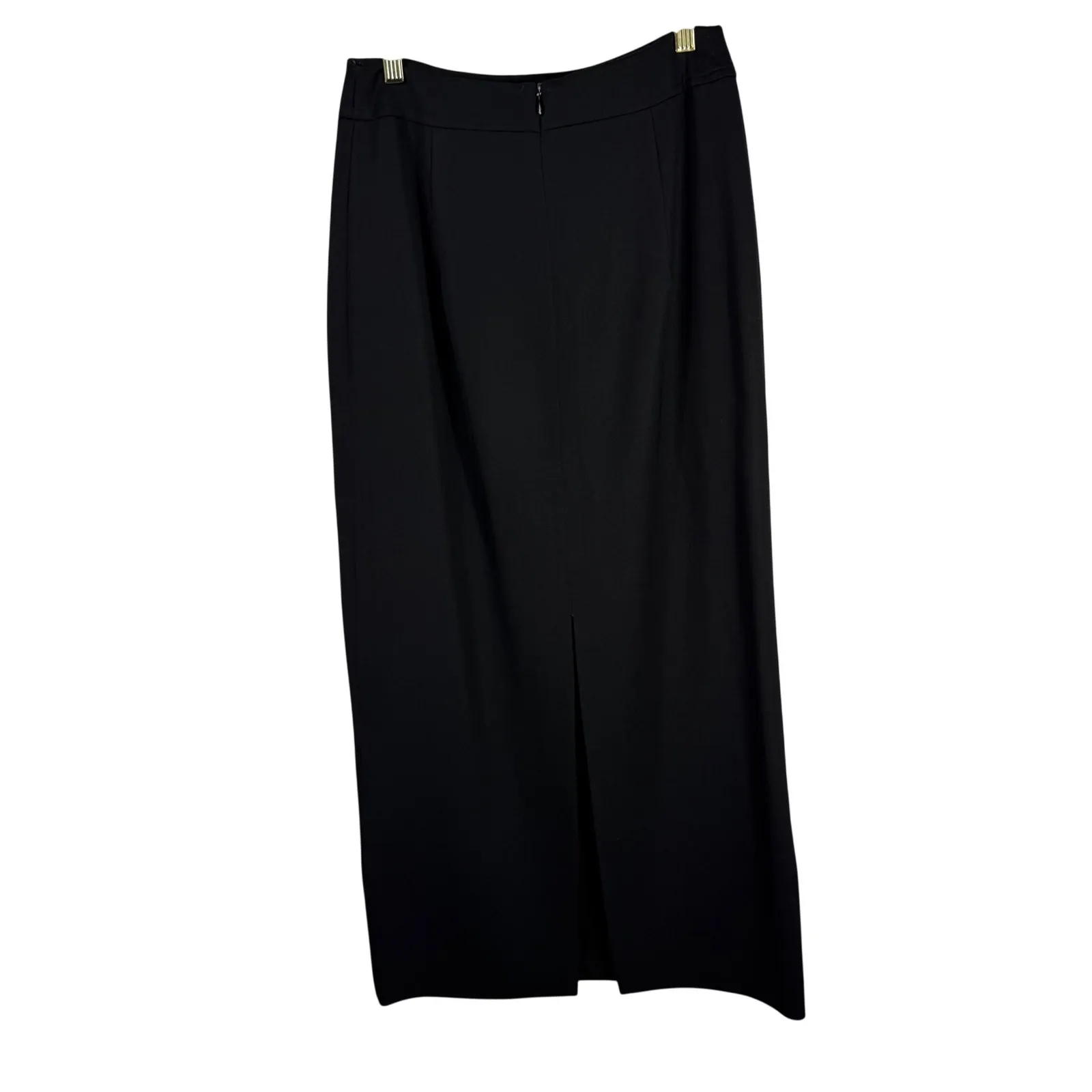 Vintage Hairston Roberson Black Midi Pencil Skirt Slit Made in USA Size 10 - Image 4