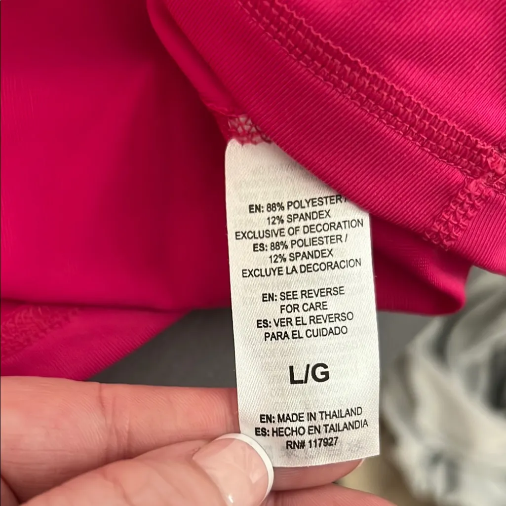 Reebok Women's Hot Pink Racerback Bra Tank Top Size Large - Image 7