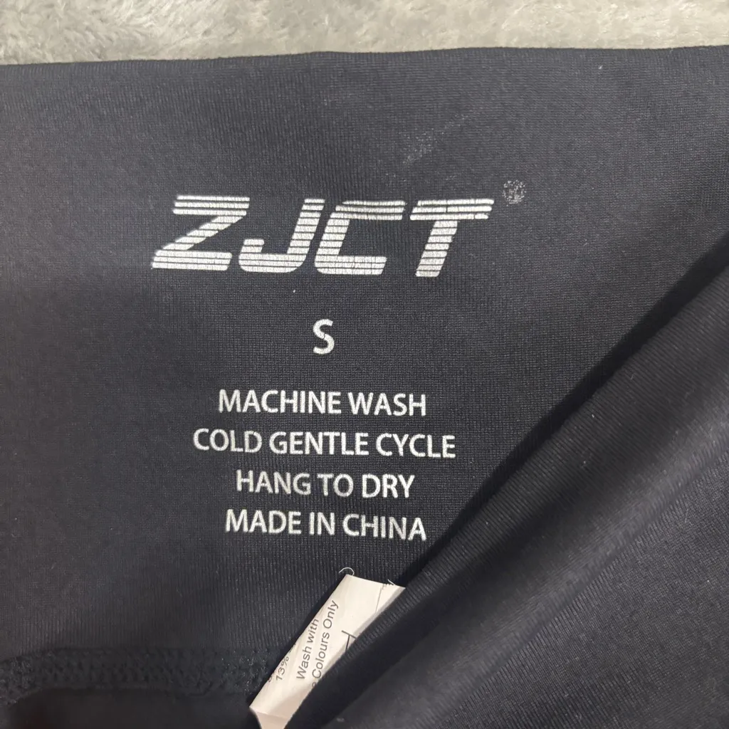 ZJCT Joggers Black Sz S Front Pockets Stretchy Athleisure Thick Waistband Soft - Image 6