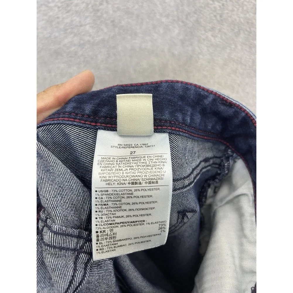 Banana Republic Women's Blue Denim Jeans Dark Wash Skinny Size 27 - Image 4