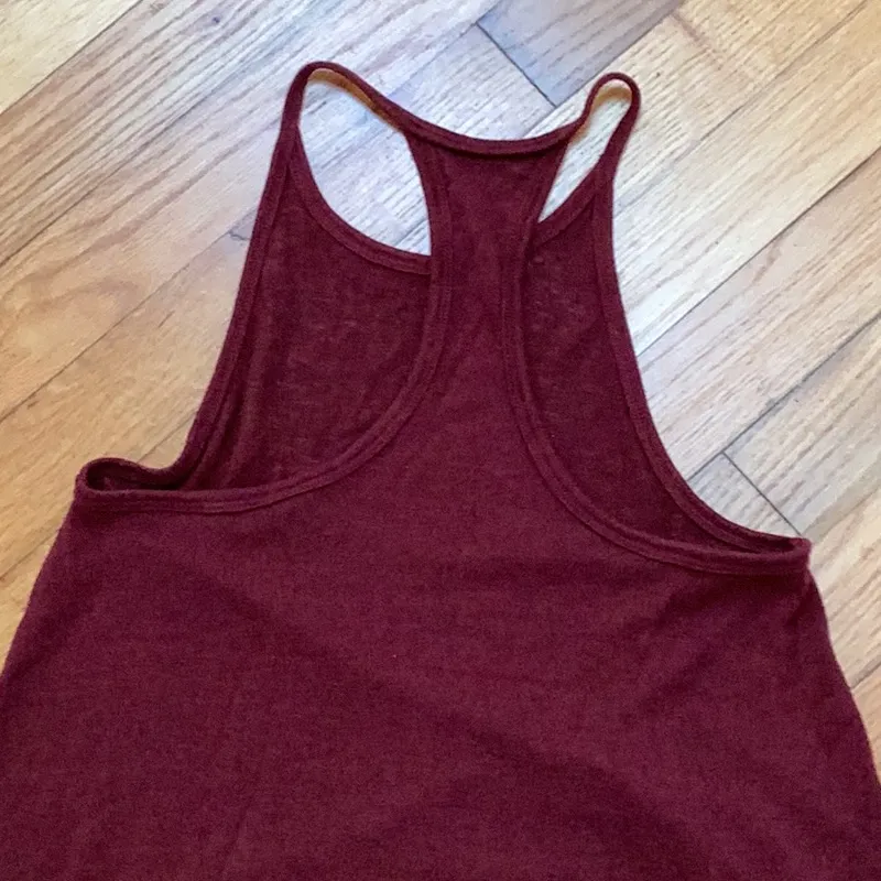 Athleta Racerback Thin Strap Athletic Burgundy Tunic Tank size xsmall - Image 5