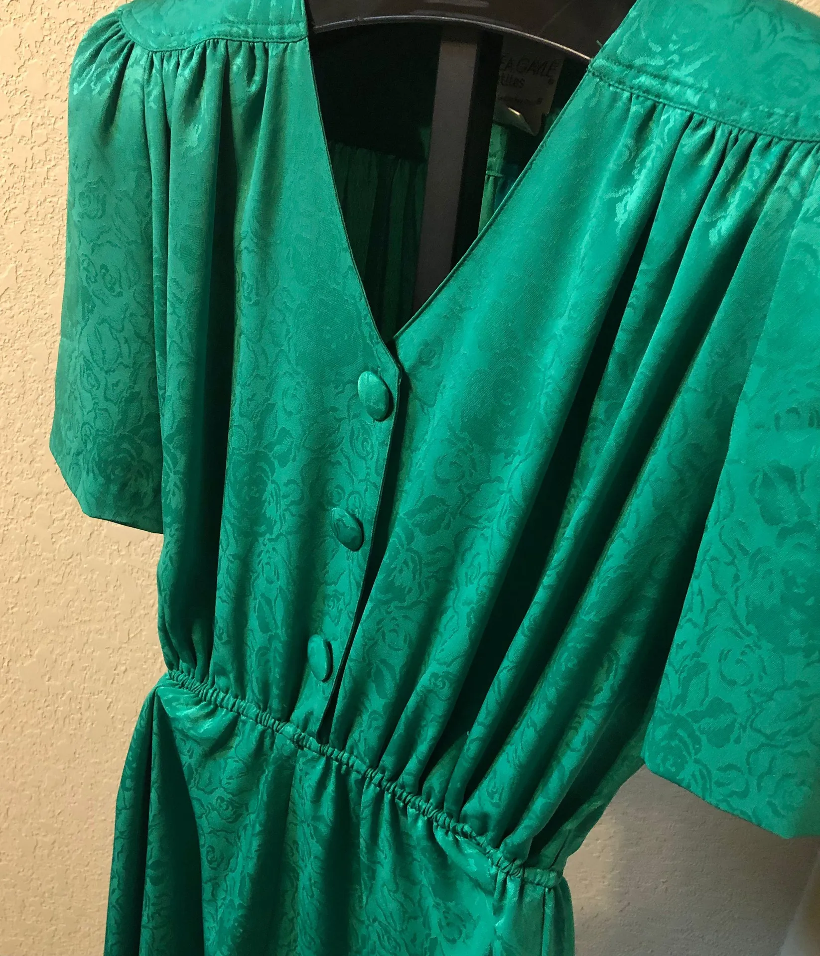 petites green vintage dress sz 10 - Image 3